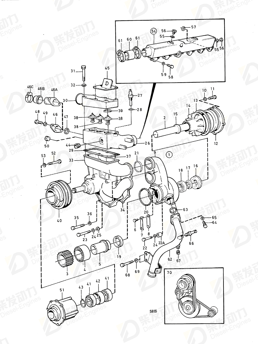 VOLVO Impeller 468244 Drawing